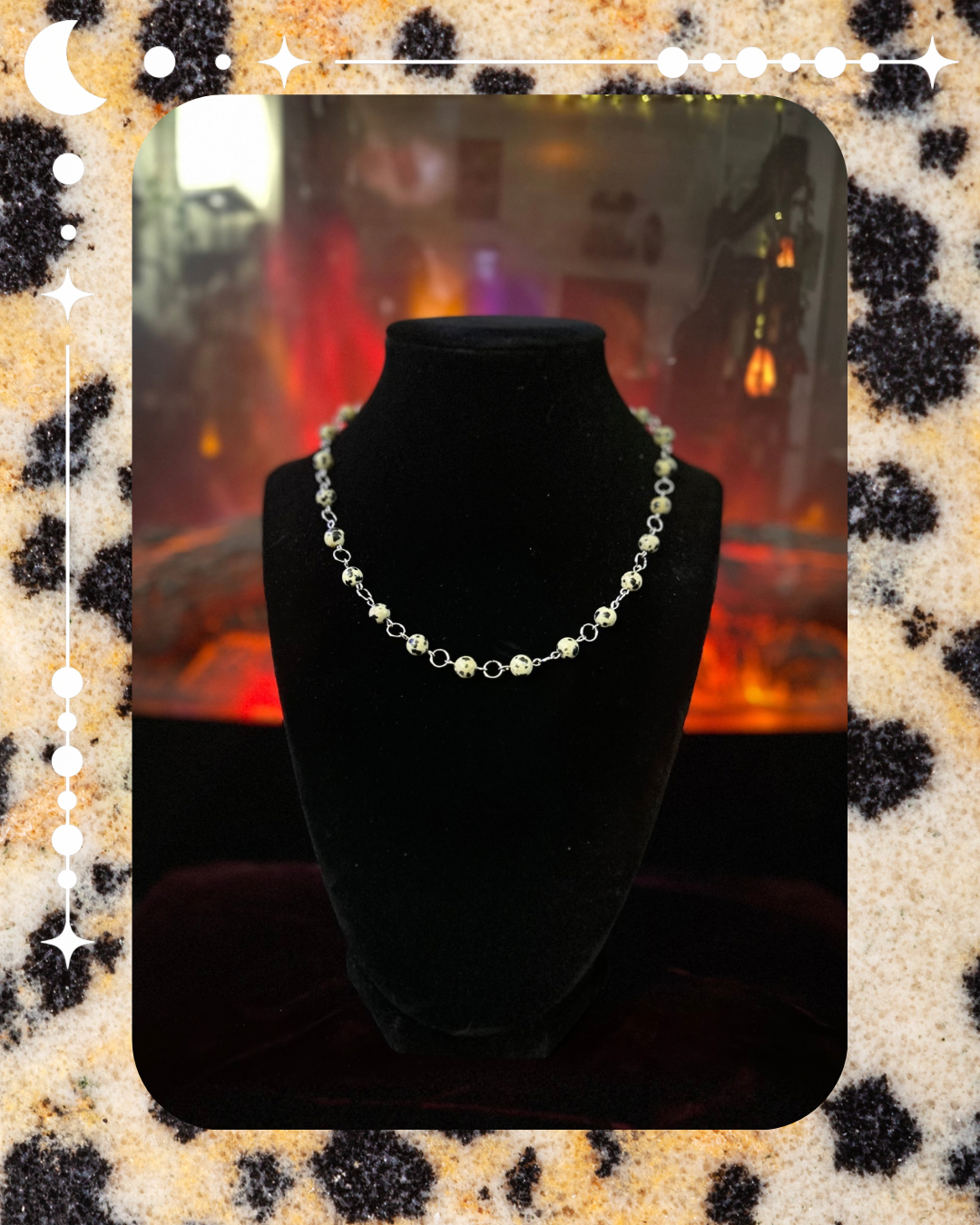 Handmade Silver Dalmatian Jasper Necklace!!!
