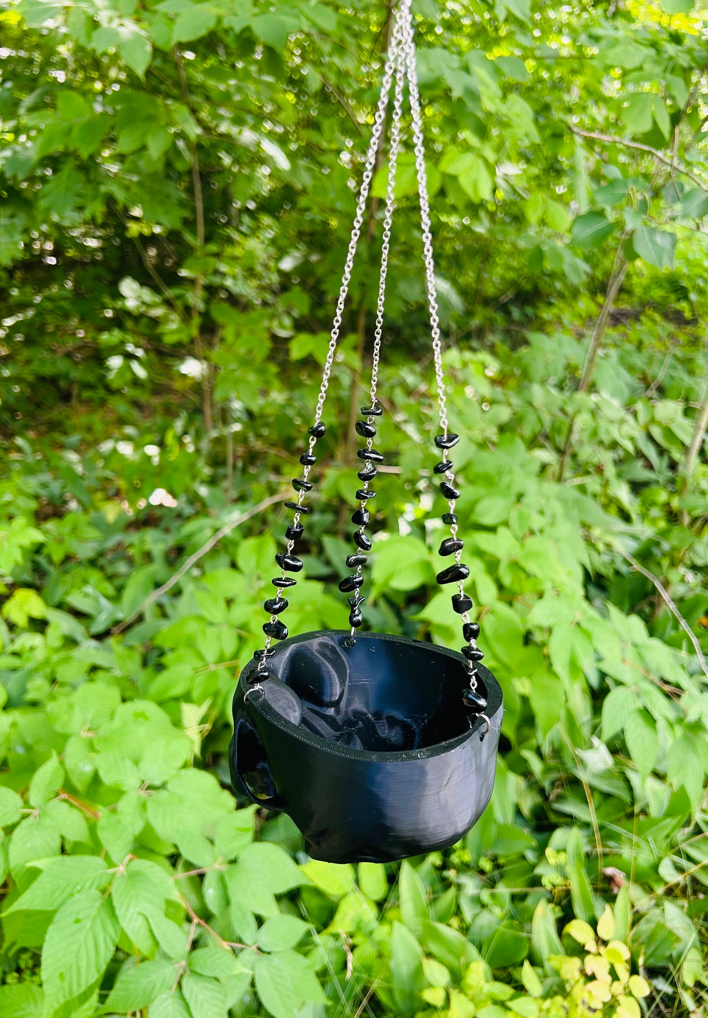 3d Printed Gemstone Hanging Skull Planters (small)