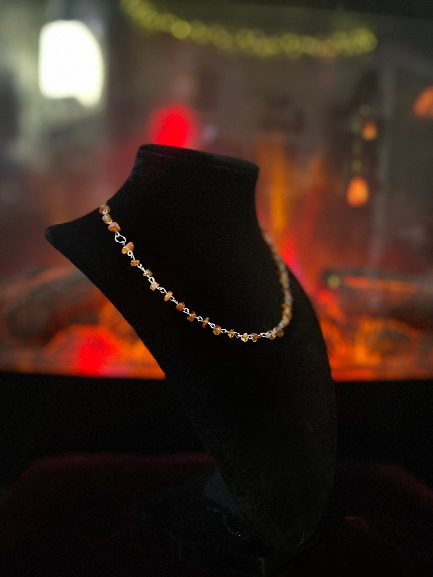 Handmade Silver Carnelian Necklace!!