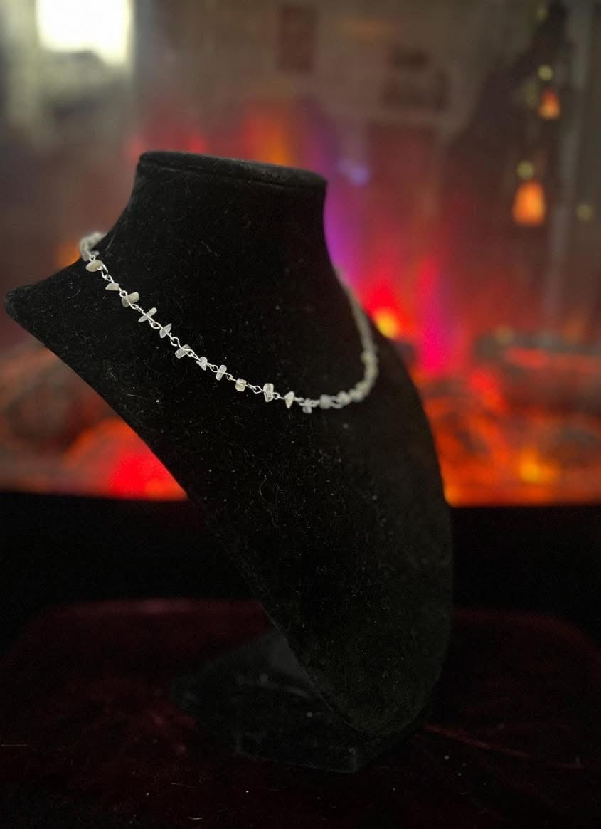 Handmade Silver Black Moonstone Necklace!!!