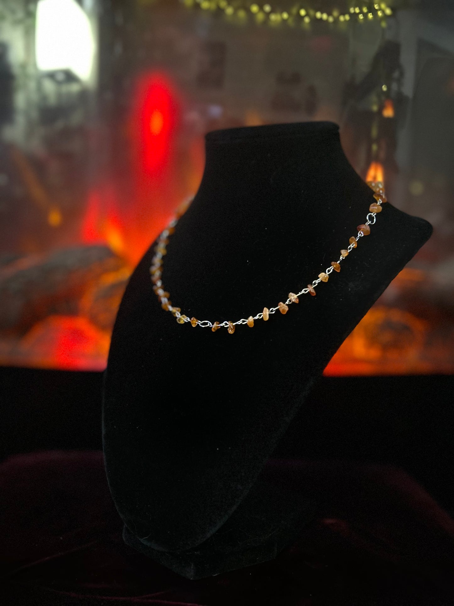 Handmade Silver Carnelian Necklace!!