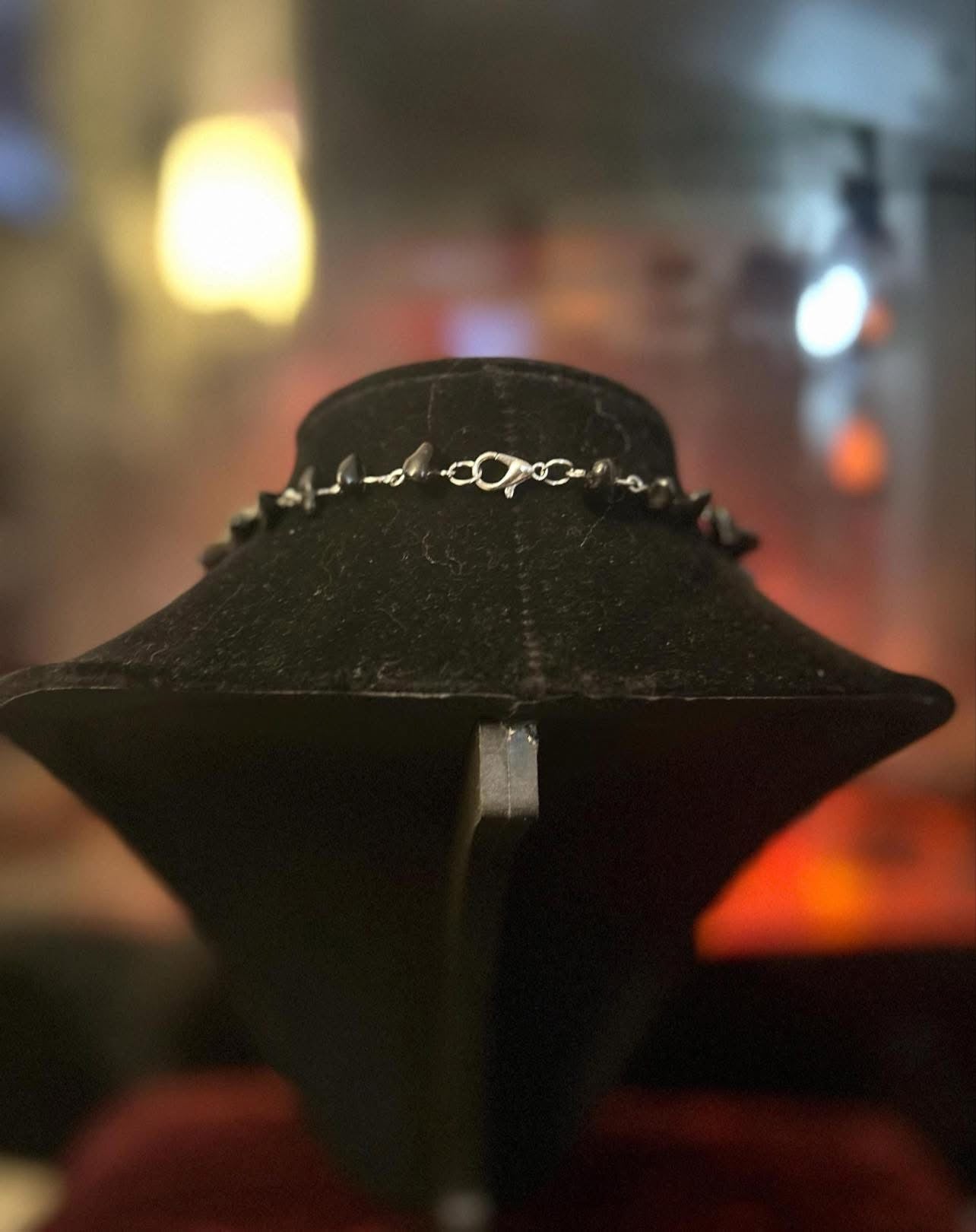 Handmade Silver Black Obsidian Spider Necklace!!!