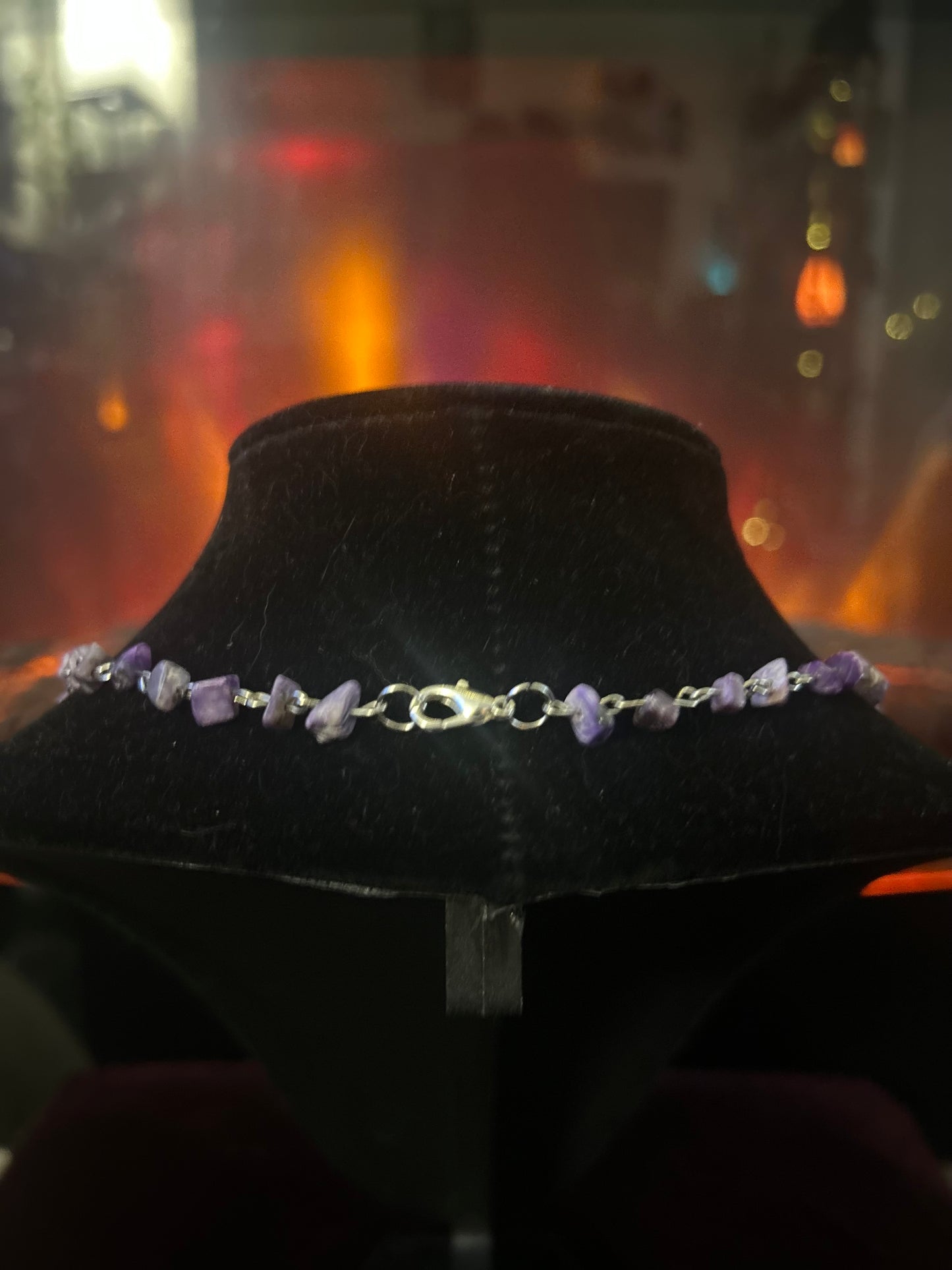 Handmade Silver Charoite Necklace!!!