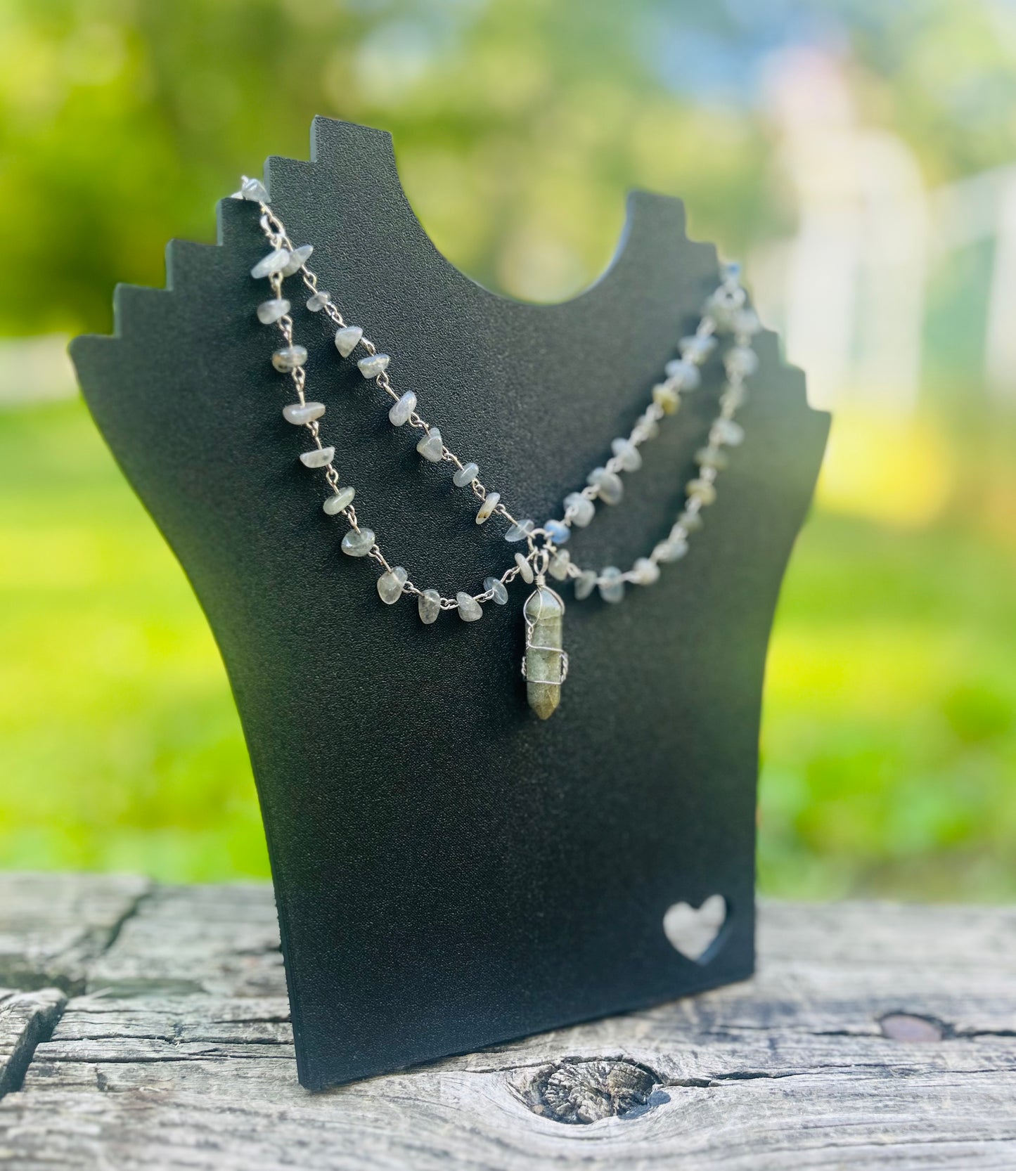 Silver Labradorite Necklace!