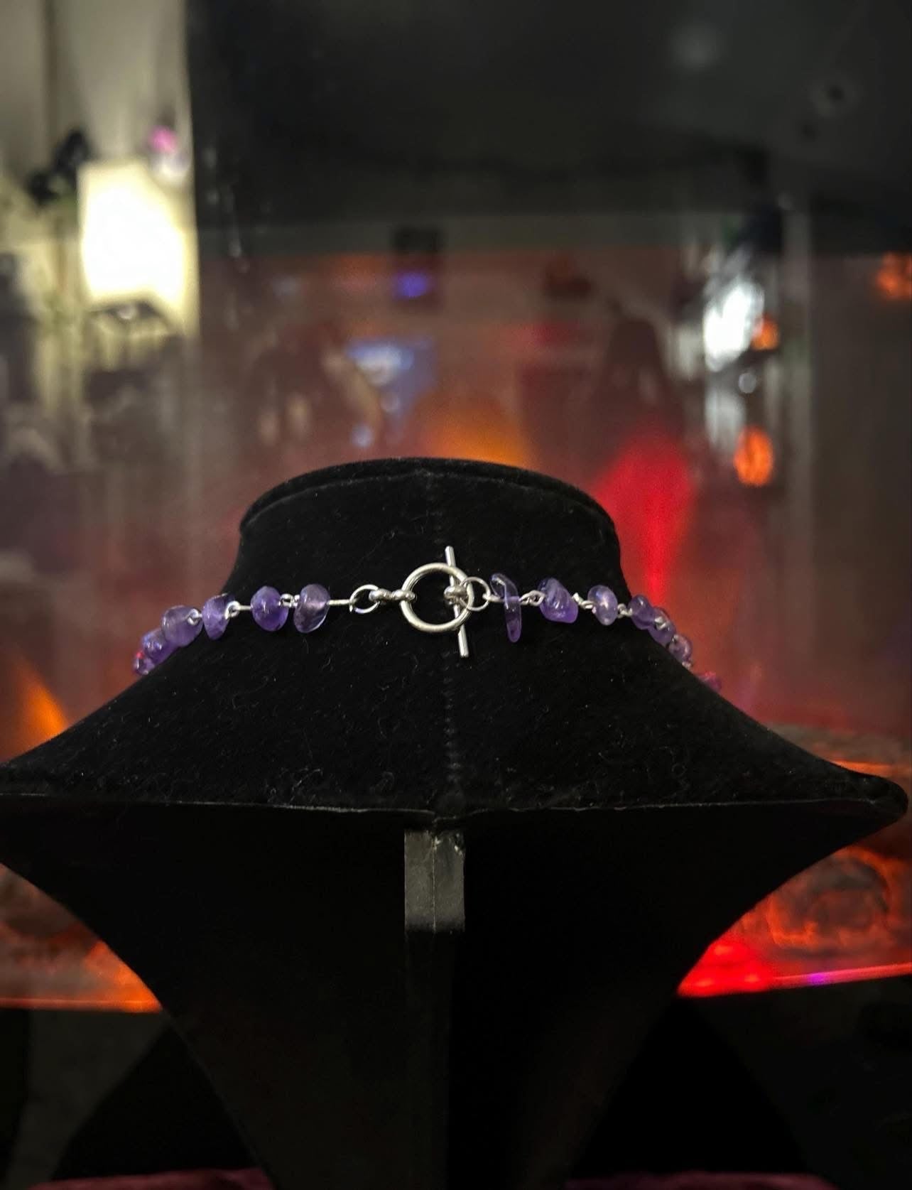 Handmade Silver Amethyst Jar Necklace!!!
