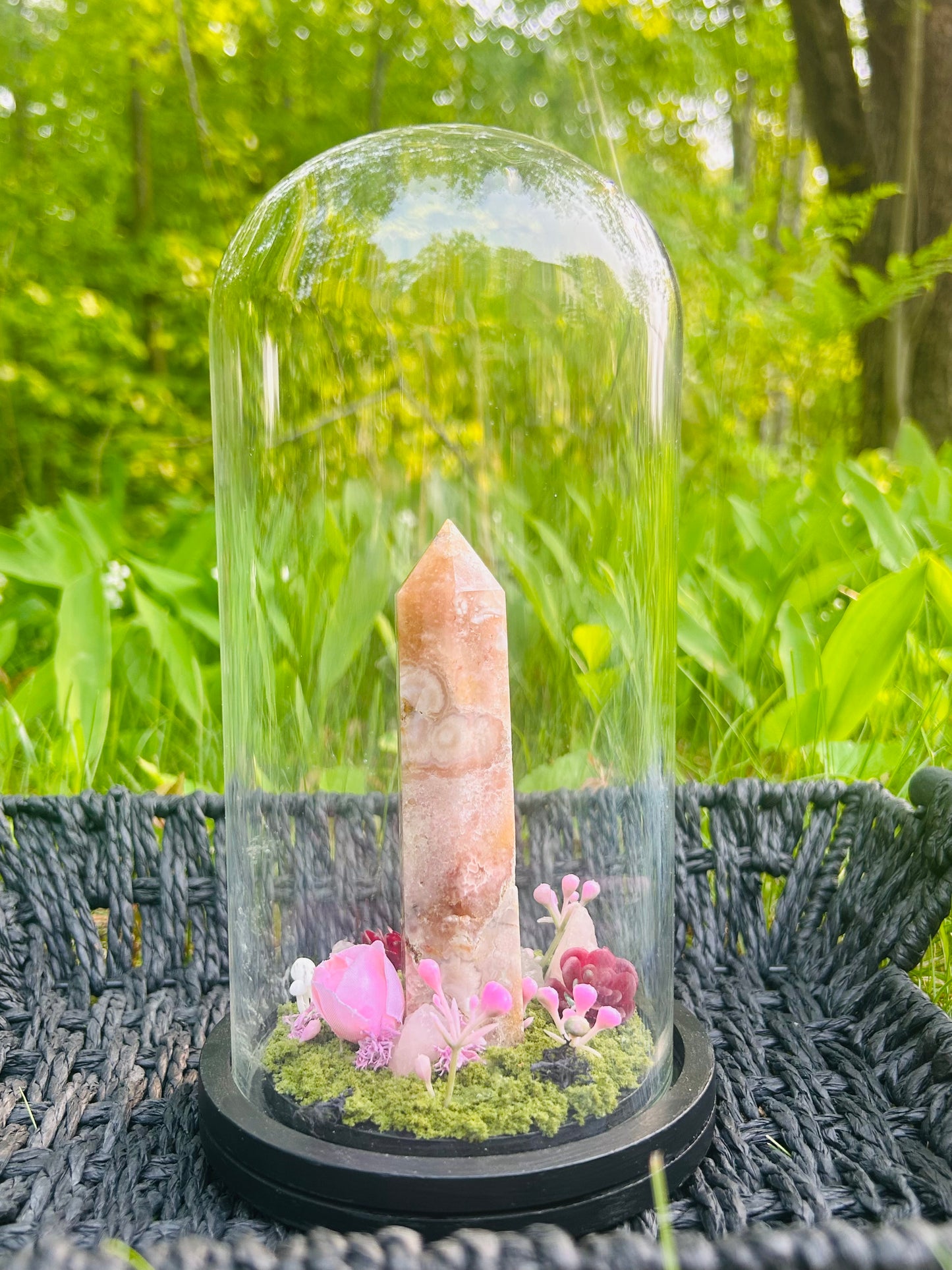 Handmade Cherry Blossom Agate Terrarium!!!!