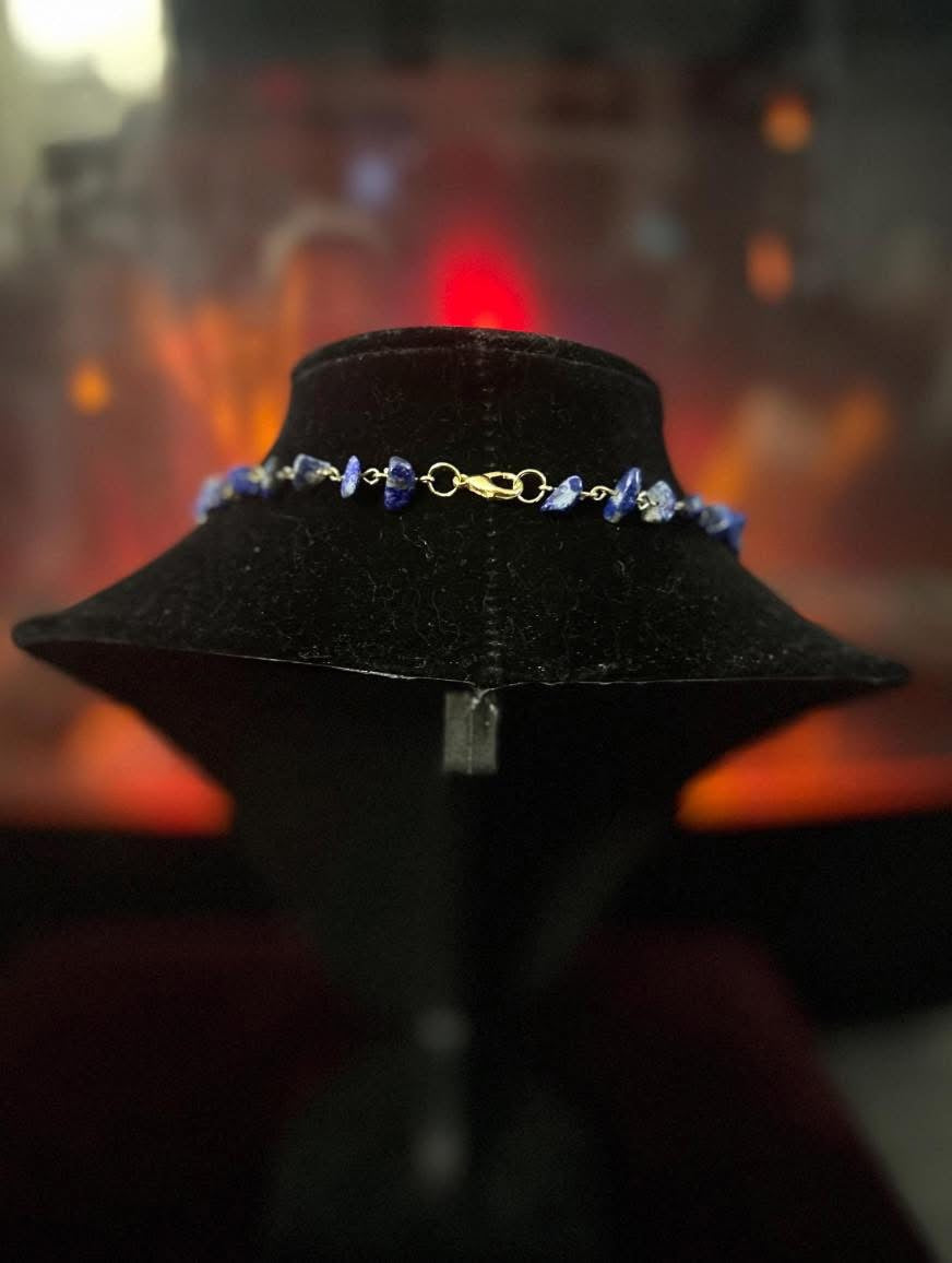 Handmade Lapis Lazuli Silver Necklace!