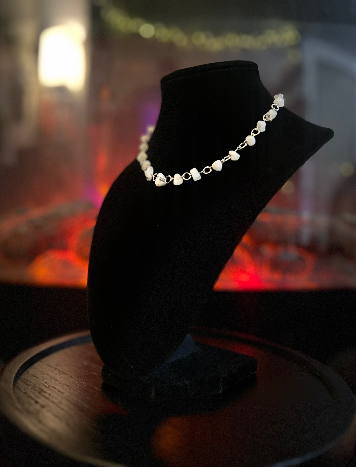 Silver Rainbow Moonstone Necklace!!!