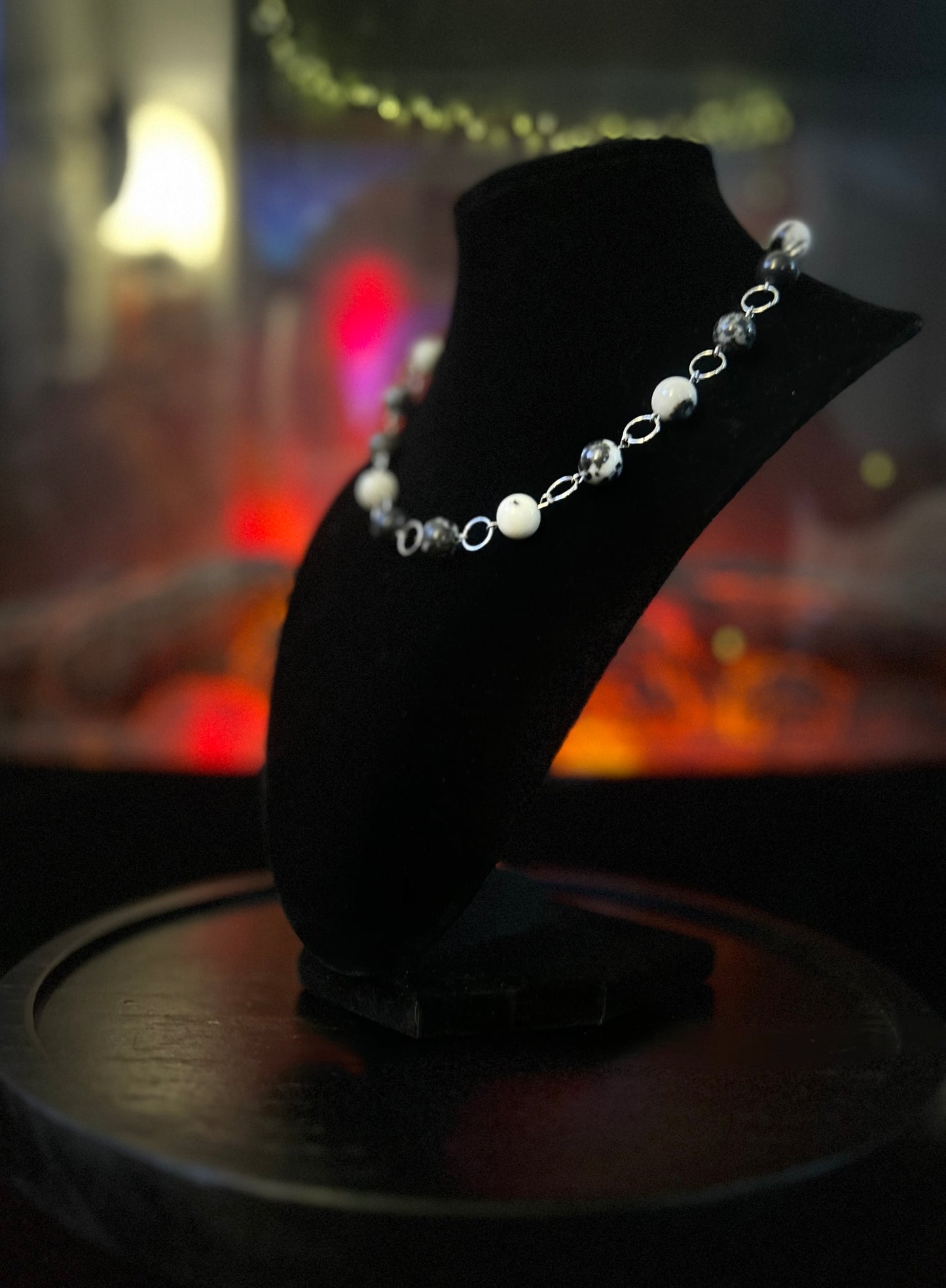 Sliver Zebra Jasper Necklace!!!