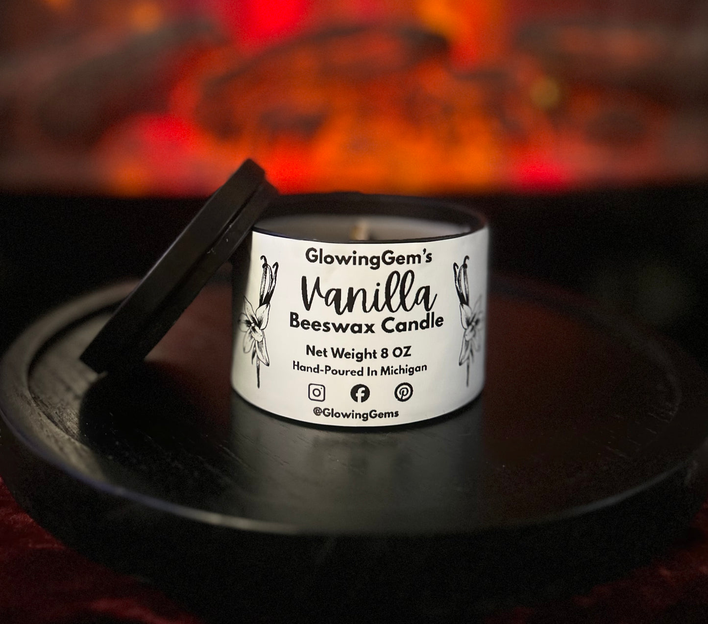 8oz Vanilla Beeswax Gemstone Candle!