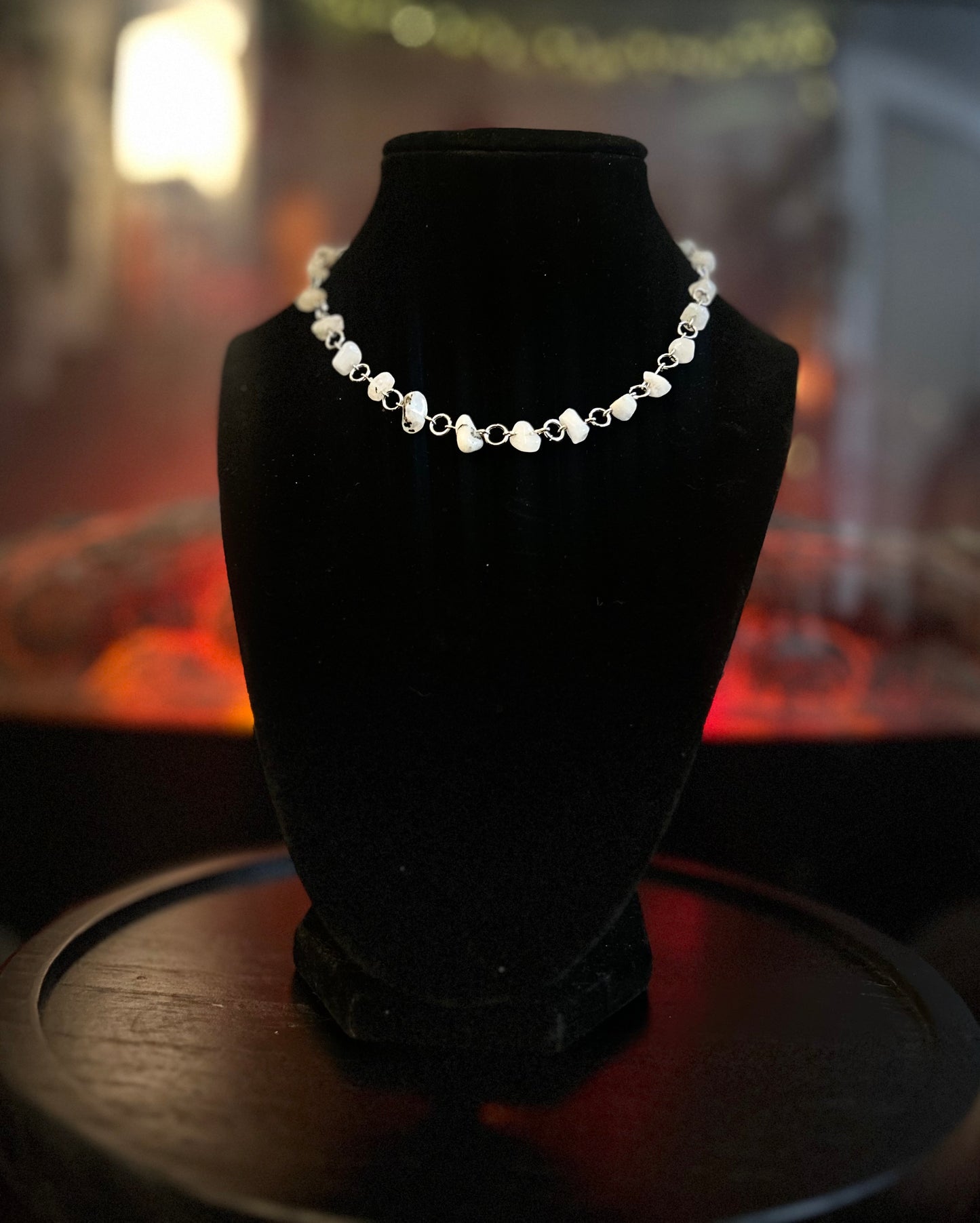 Silver Rainbow Moonstone Necklace!!!