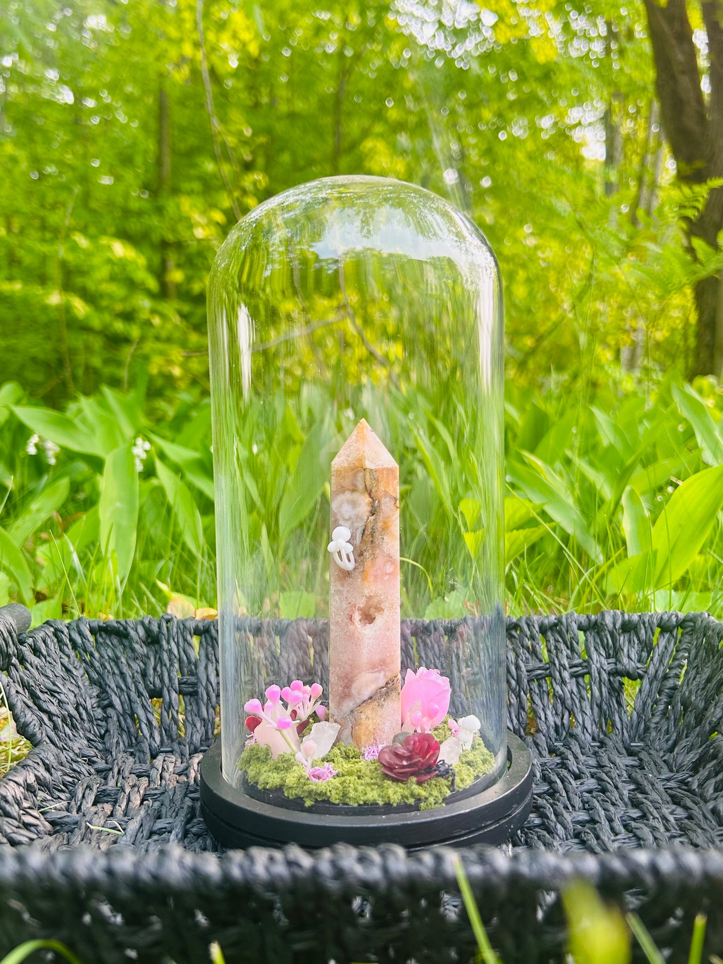Handmade Cherry Blossom Agate Terrarium!!!!