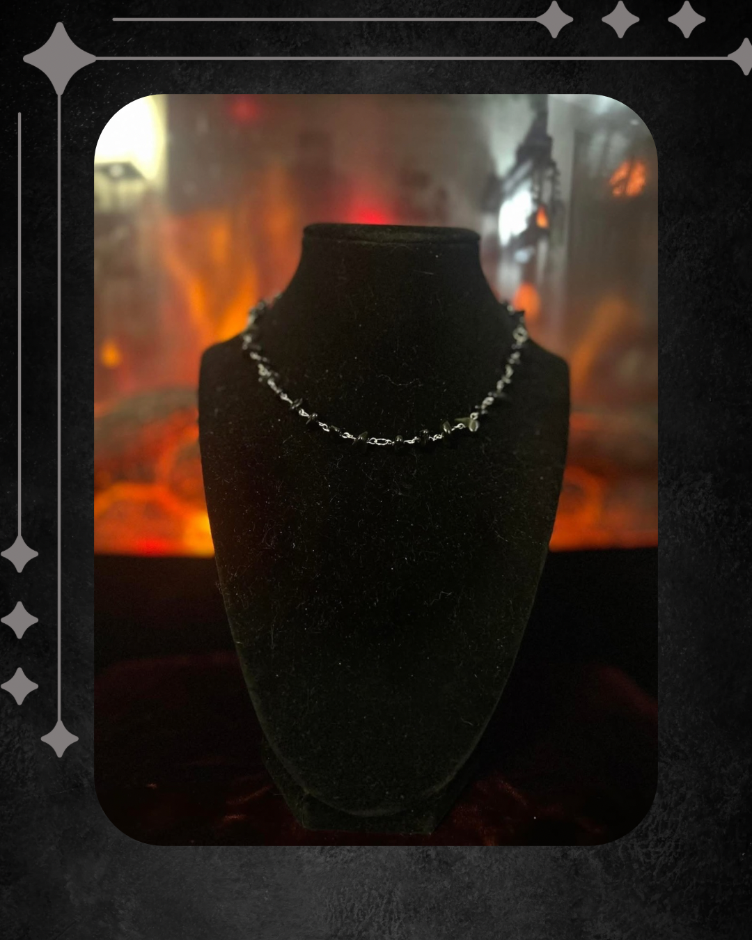 Handmade Silver Black Obsidian Necklace!!!
