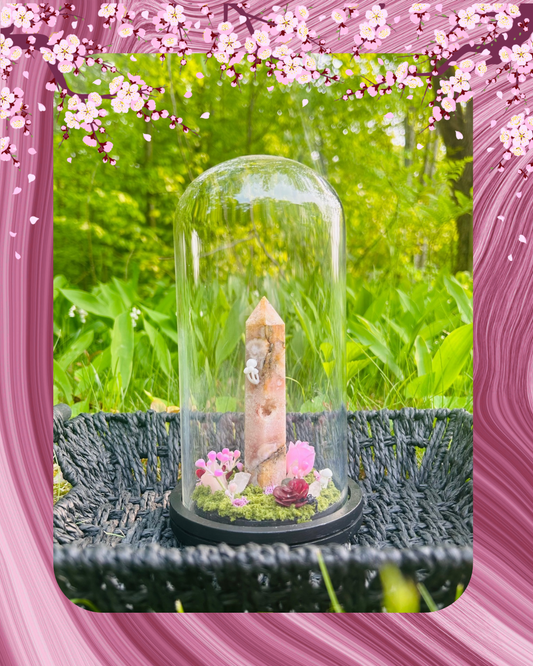 Handmade Cherry Blossom Agate Terrarium!!!!