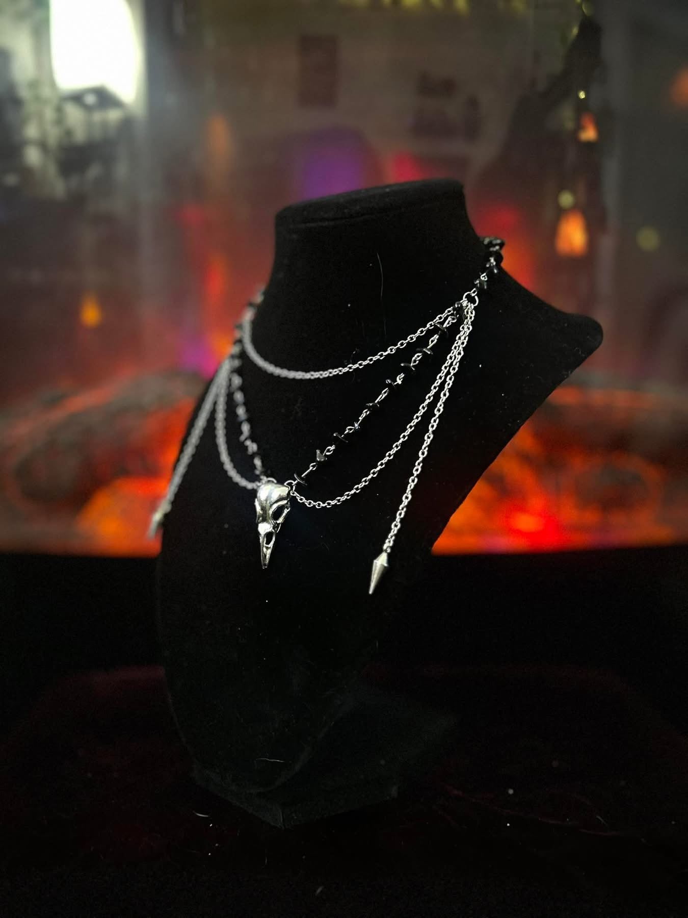 Handmade Silver Black Obsidian Necklace!!!