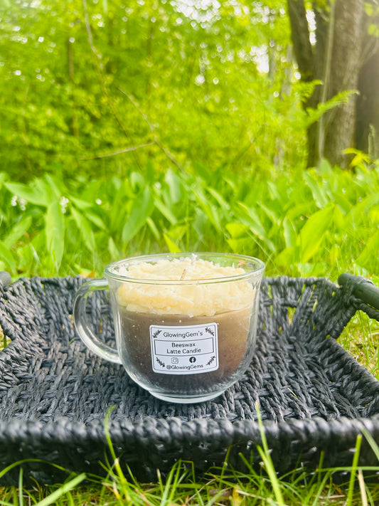 Handmade 10oz Beeswax Latte Candle!!!