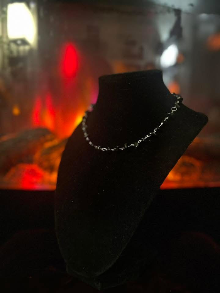 Handmade Silver Black Obsidian Necklace!!!
