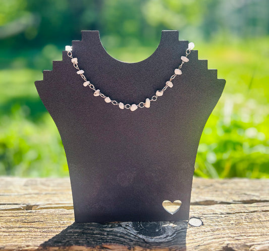 Silver Rainbow Moonstone Necklace!!!