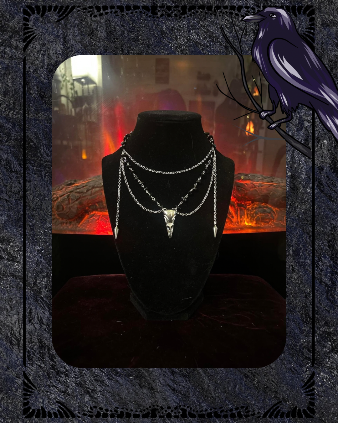 Handmade Silver Black Obsidian Necklace!!!