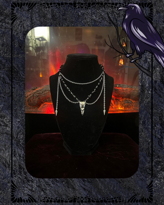 Handmade Silver Black Obsidian Necklace!!!