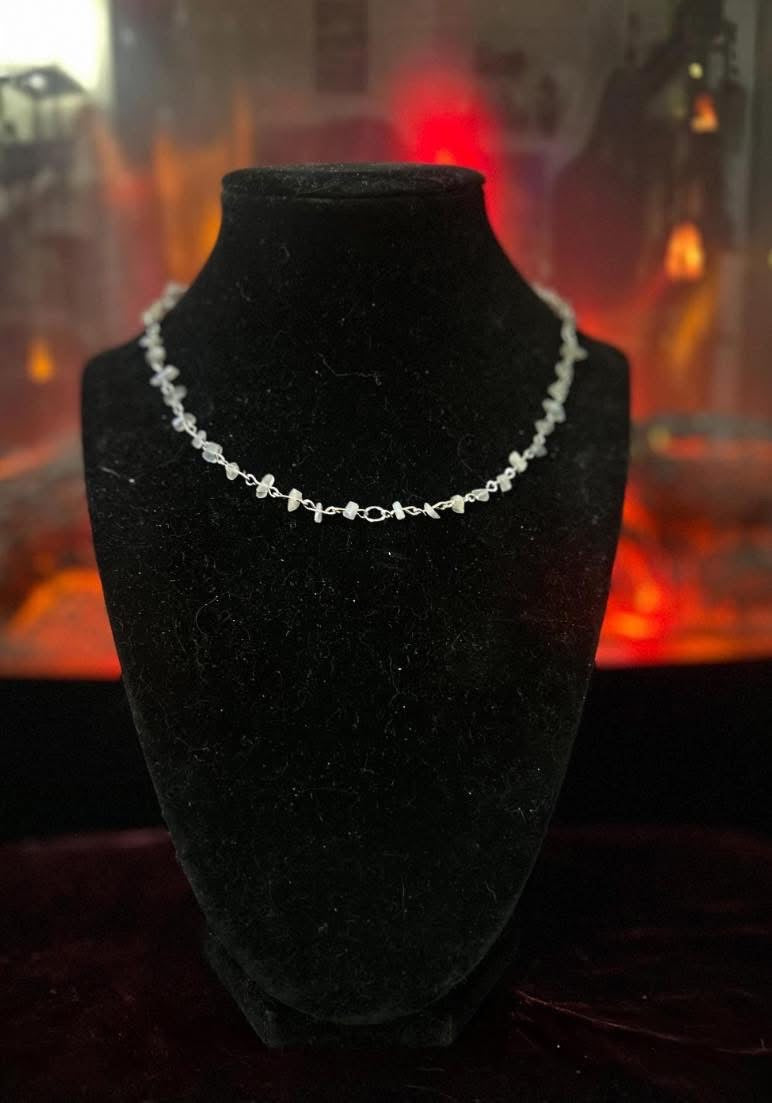 Handmade Silver Black Moonstone Necklace!!!