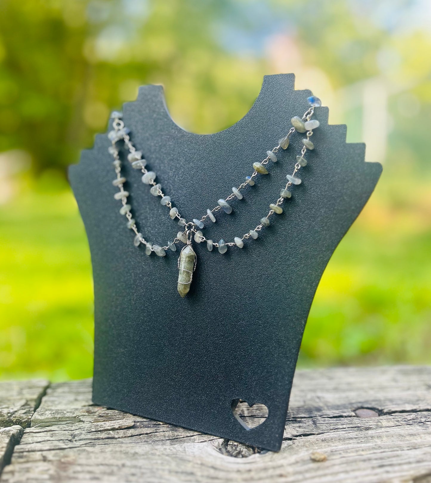 Silver Labradorite Necklace!