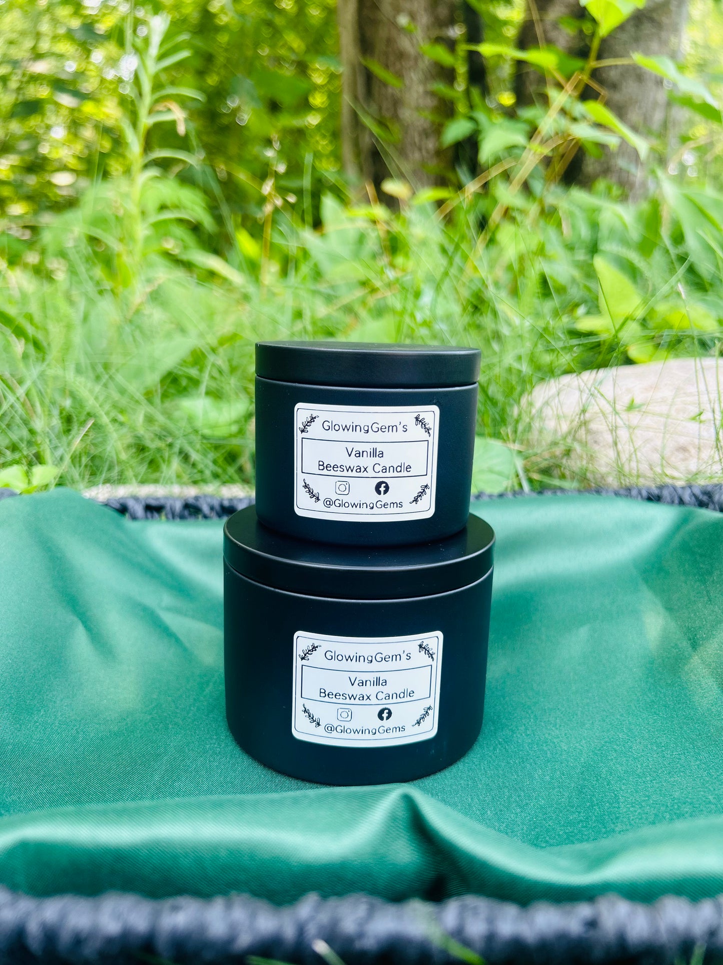 Hand-Poured Vanilla Beeswax Candles (8oz - 4oz)