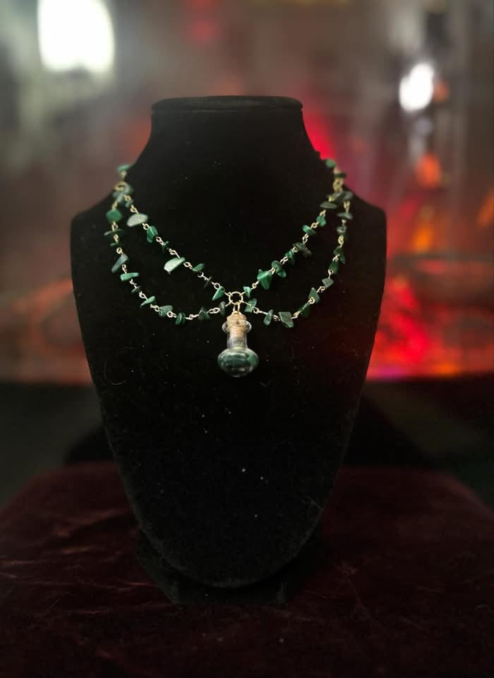 Handmade Gold Malachite Necklace!!!