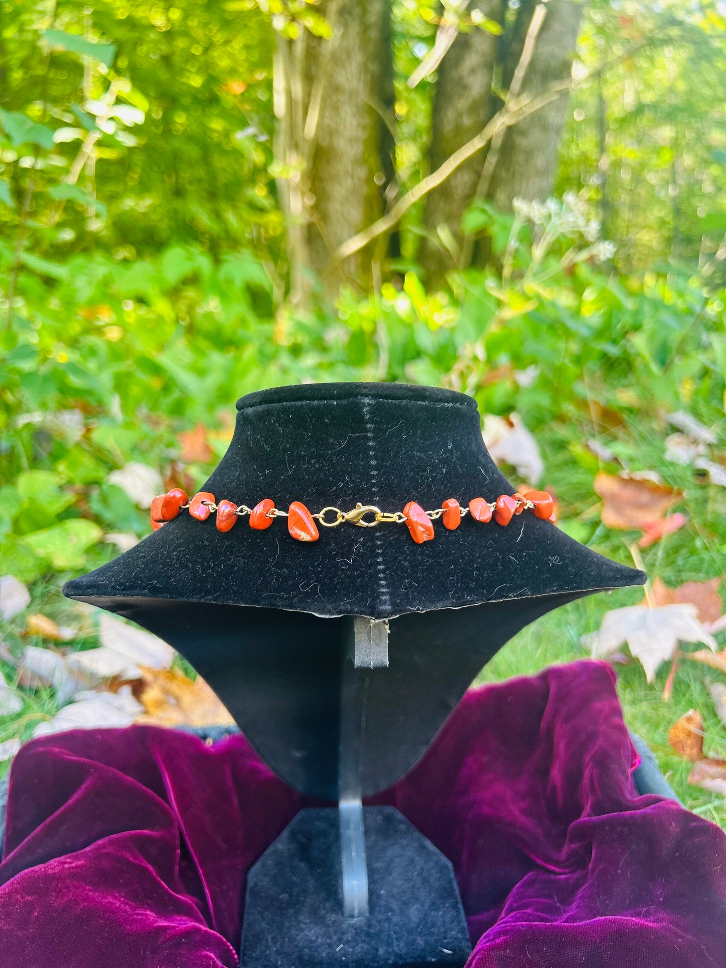 Handmade Golden Red Jasper Necklace!!!