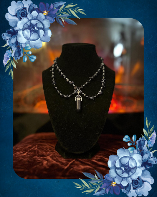 Handmade Silver Blue Goldstone Necklace!!!