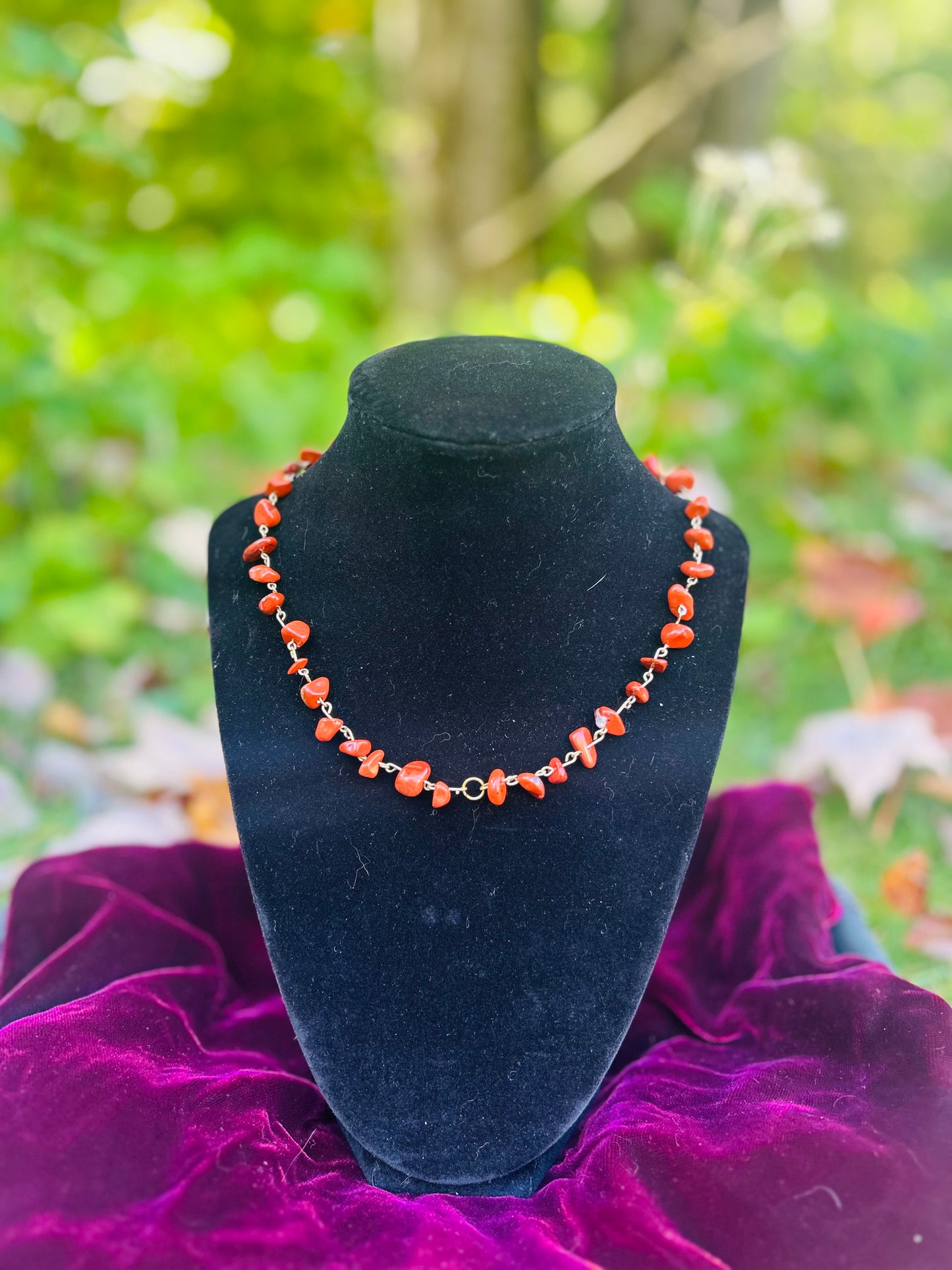 Handmade Golden Red Jasper Necklace!!!