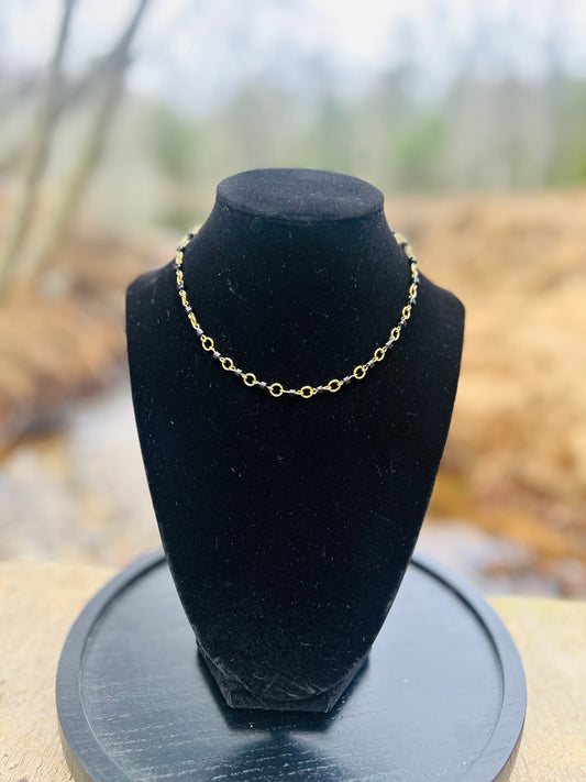 Golden Black Obsidian Necklace!