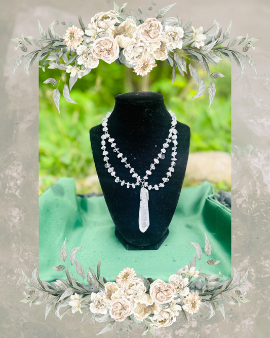 Handmade Silver Quartz Necklace!!!
