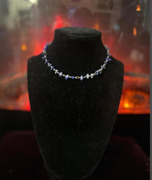 Handmade Lapis Lazuli Silver Necklace!