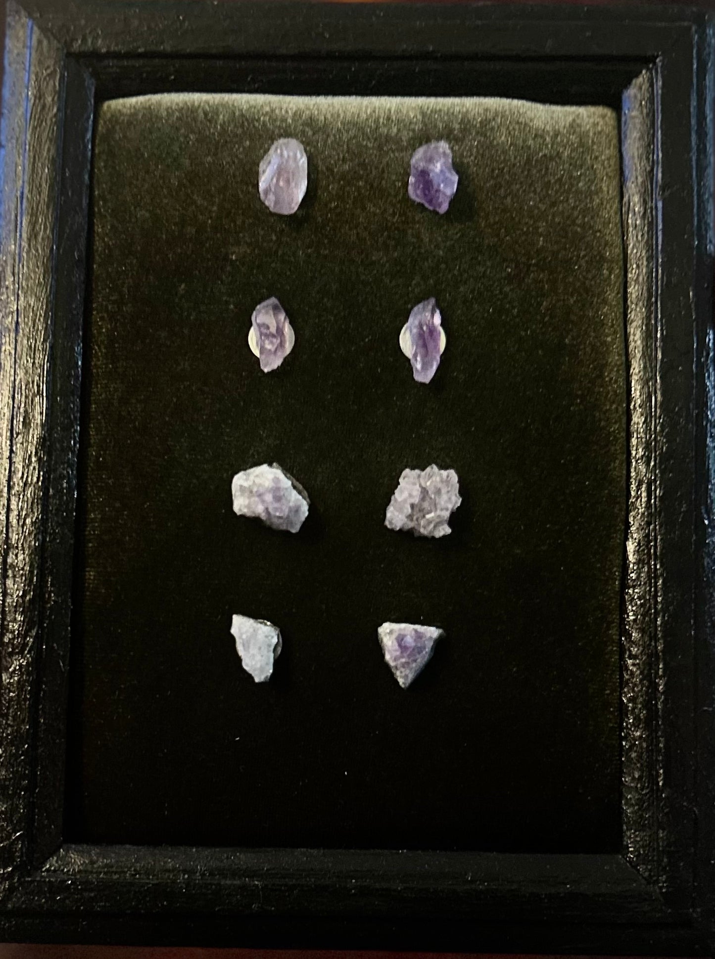 Silver Amethyst Cluster Stud Earrings!!!