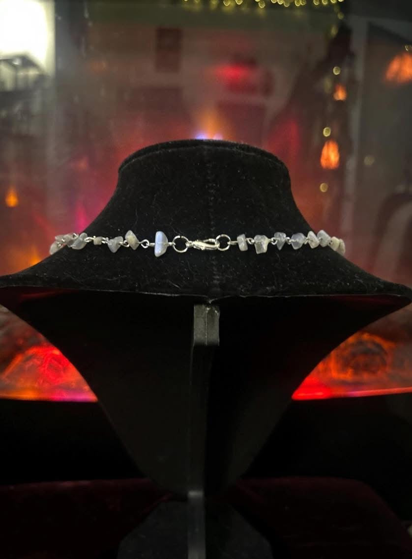 Handmade Silver Black Moonstone Necklace!!!