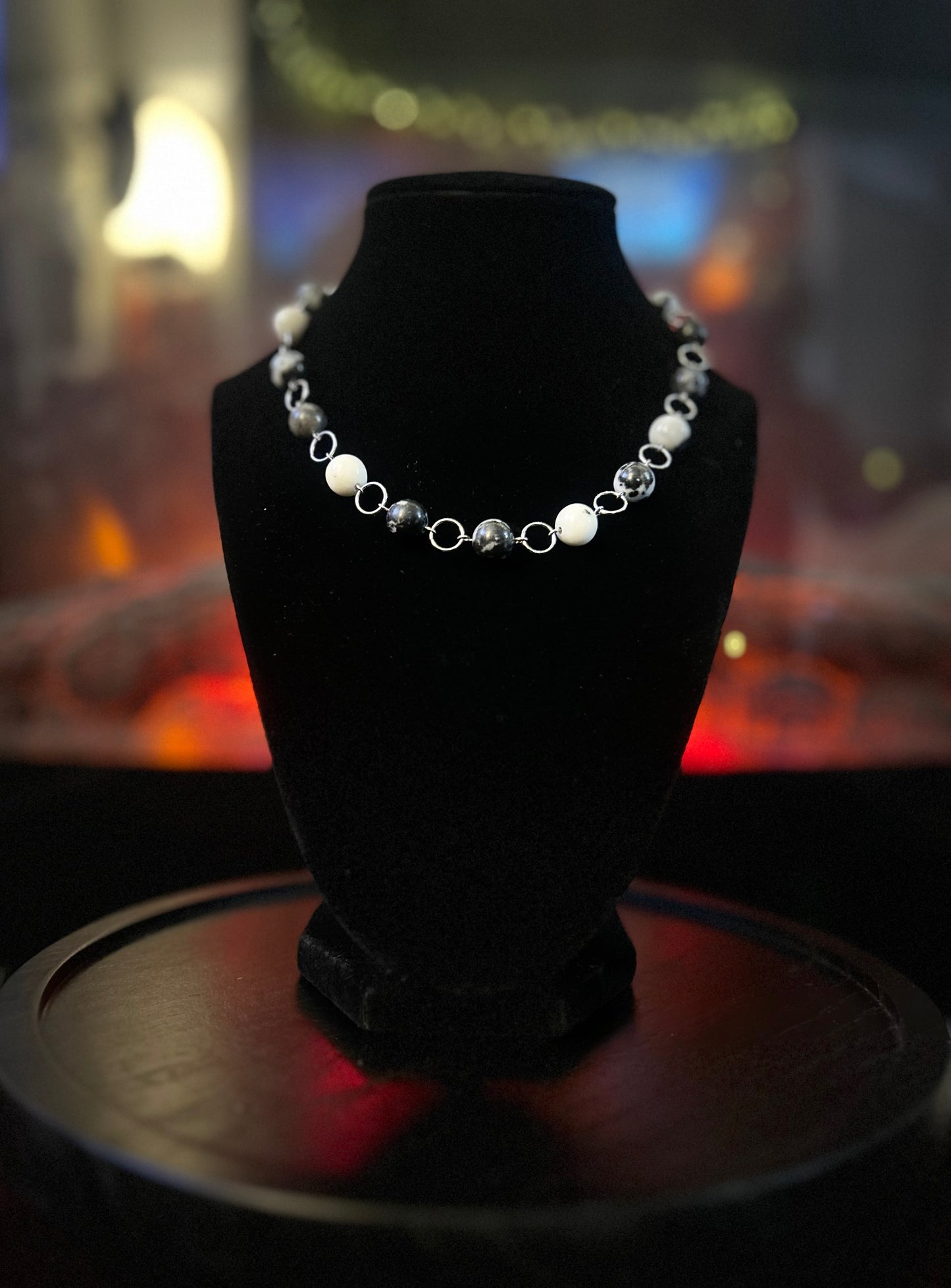Sliver Zebra Jasper Necklace!!!