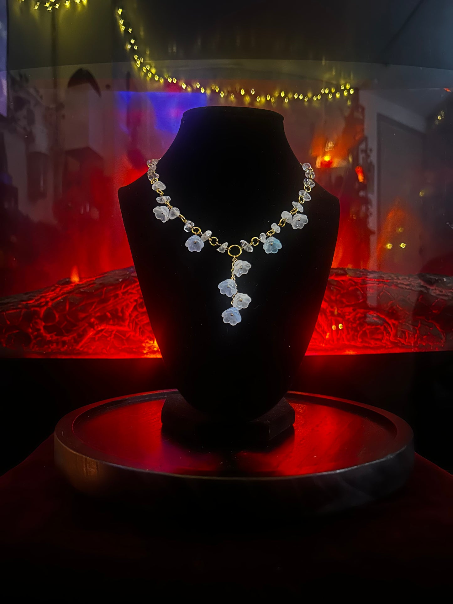 Golden Quartz Flower Necklace!!!