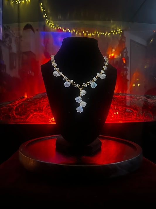 Golden Quartz Flower Necklace!!!
