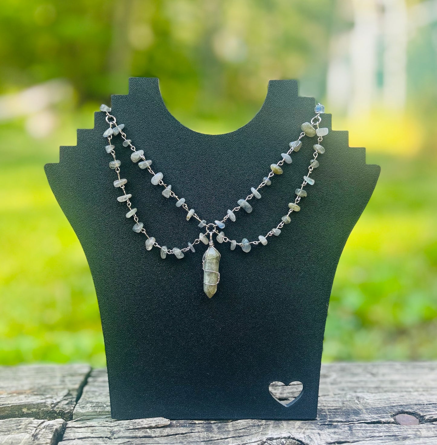 Silver Labradorite Necklace!