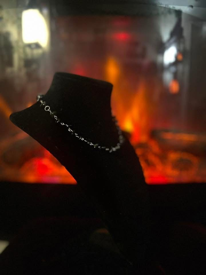 Handmade Silver Black Obsidian Necklace!!!
