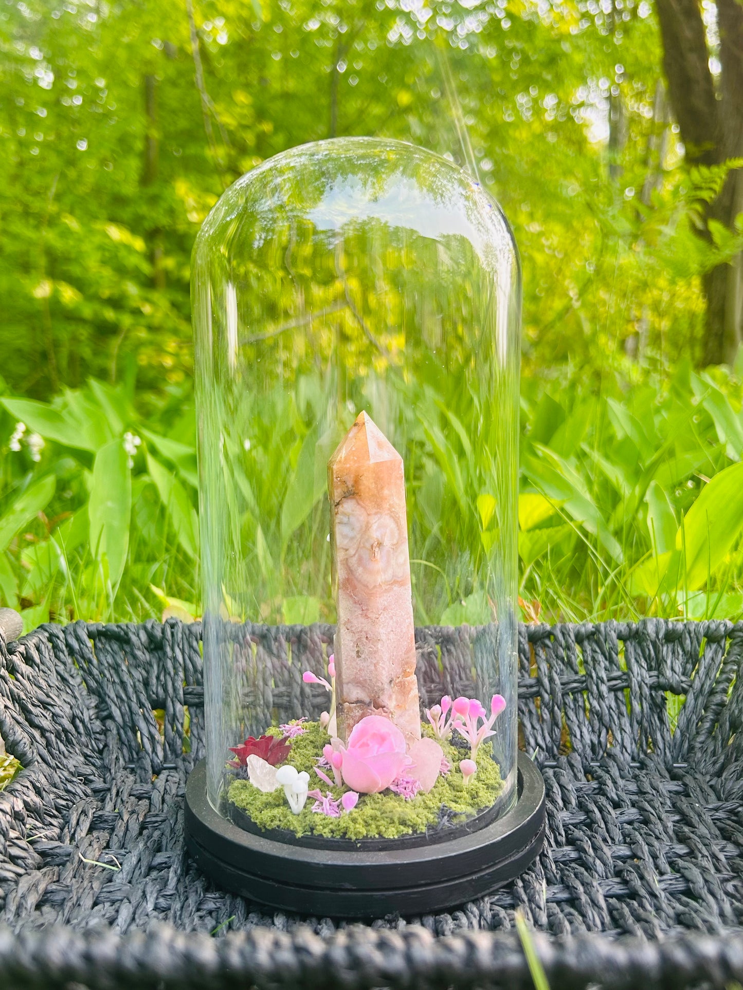 Handmade Cherry Blossom Agate Terrarium!!!!